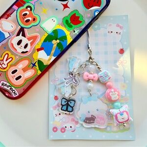cinnamoroll double sided tassel acrylic phonecharm phonestrap keychain